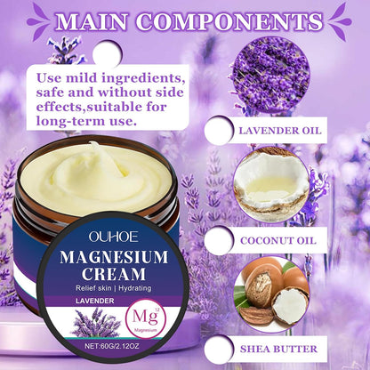 Magnesium Cream, Magnesium Sleep Cream, Relieves Joint and Muscle Pain