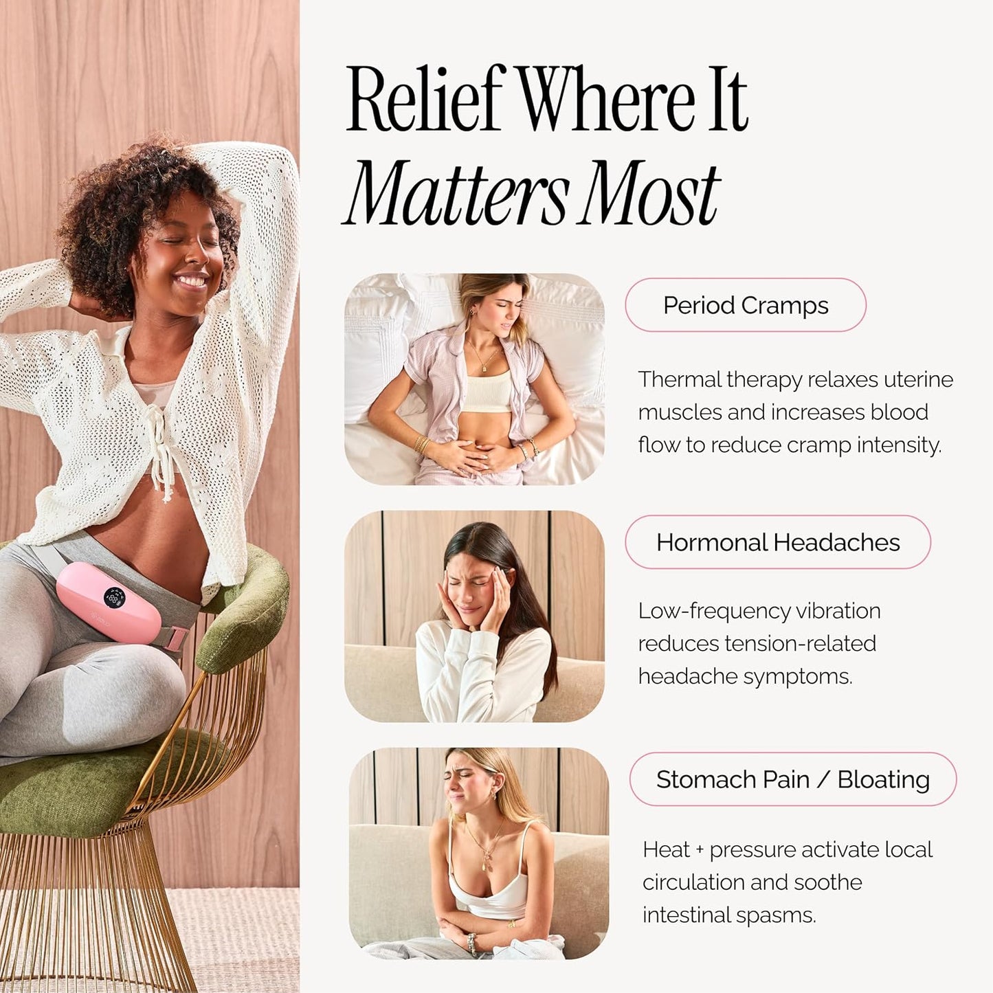 Period Relief Heated Belt